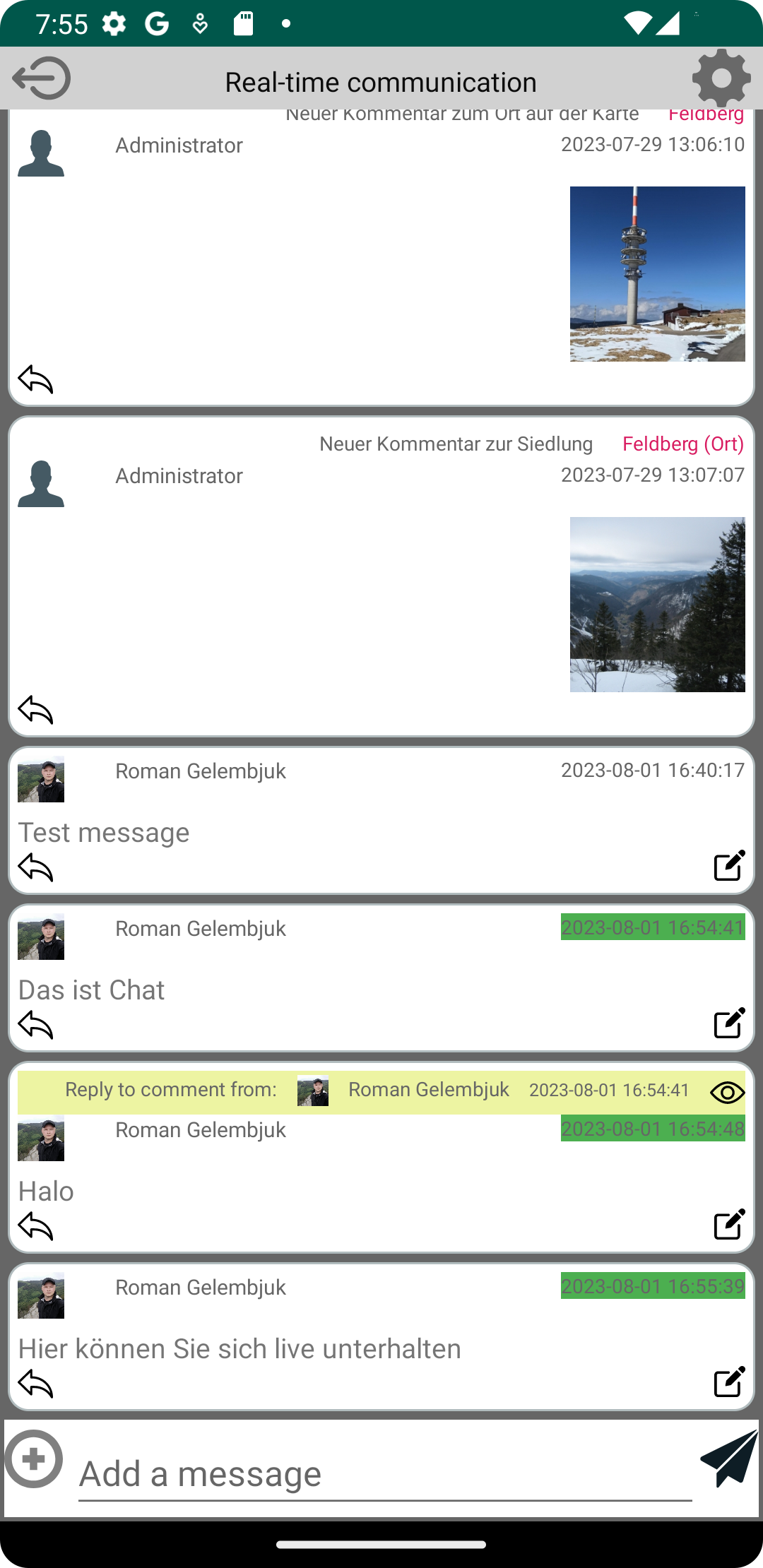 Austausch mit anderen Wanderern